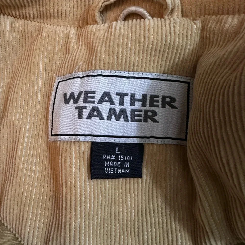 corduroy Beige Women’s Weather Tamer snap button jacket size large